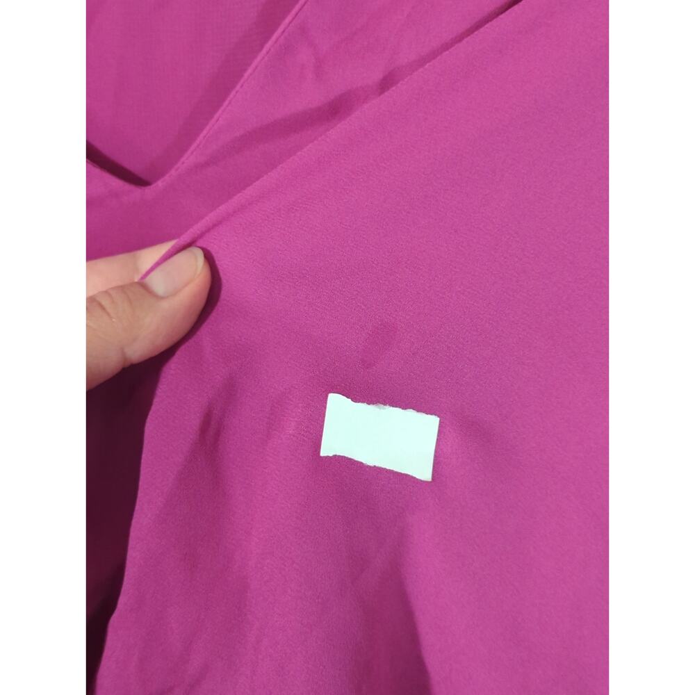 RTR Atlein Sz 6 Pink Side Tie Long Sleeve V-Neck Faux Wrap Blouse Top - Picture 6 of 8